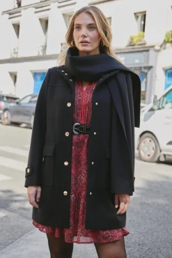 Manteau uni MARINE Femme