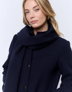 Manteau uni MARINE Femme