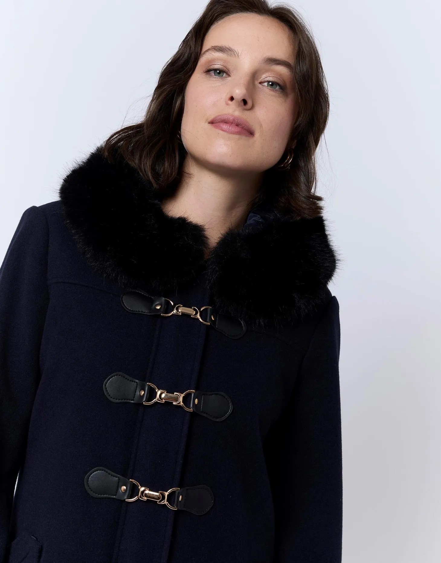 Manteau uni MARINE Femme