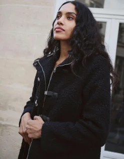 Manteau uni NOIR Femme