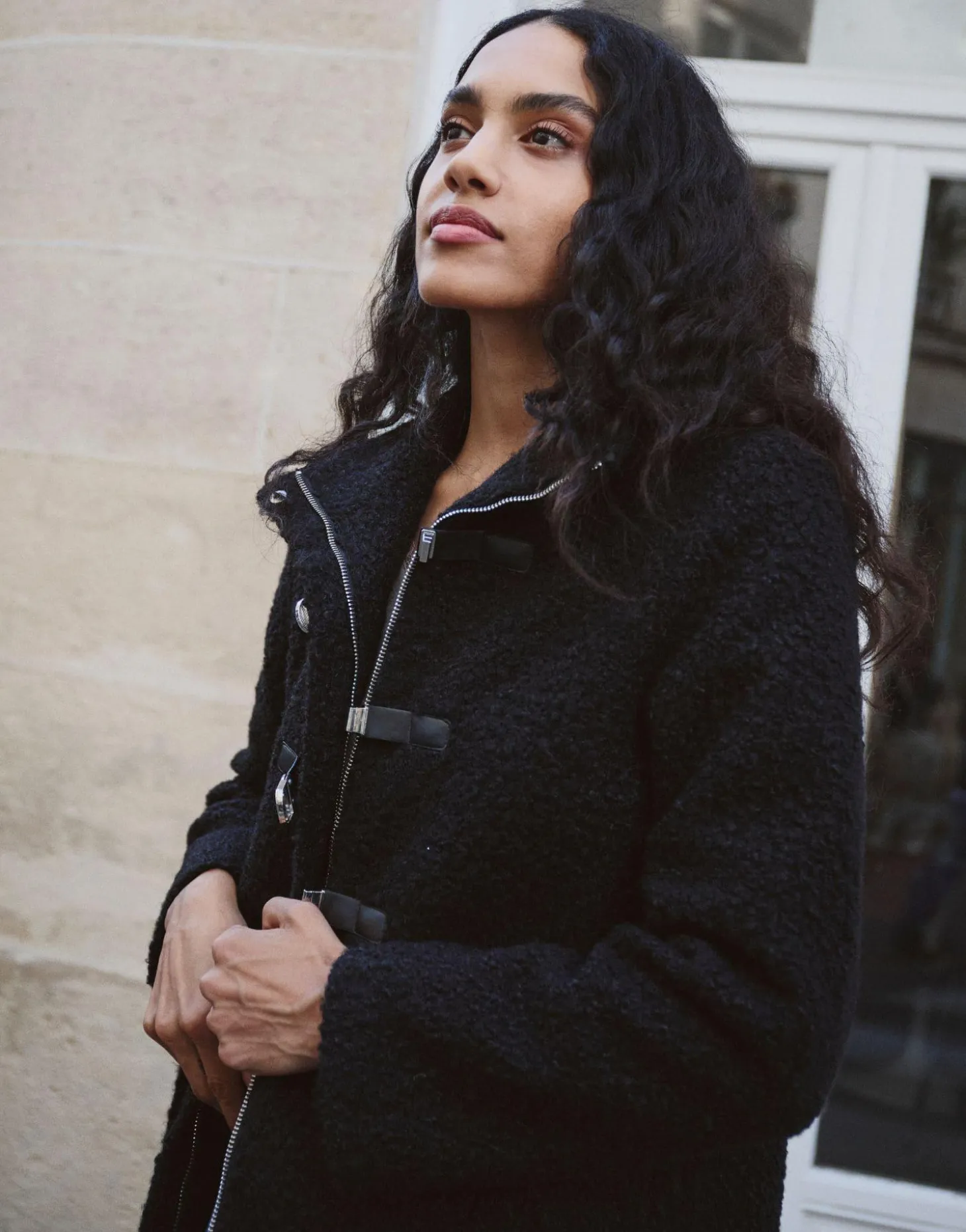 Manteau uni NOIR Femme
