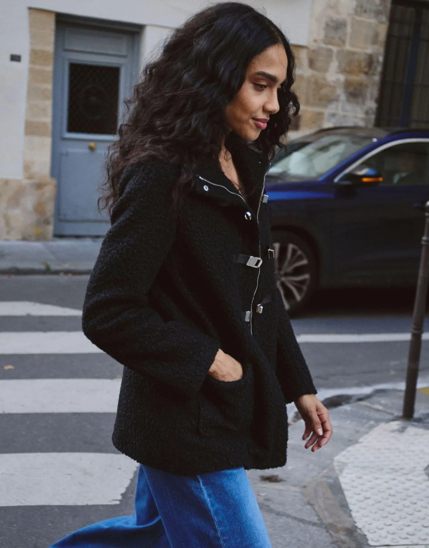 Manteau uni NOIR Femme