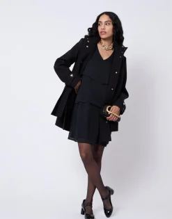 Manteau uni NOIR Femme