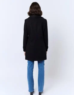 Manteau uni NOIR Femme