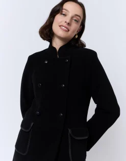 Manteau uni NOIR Femme