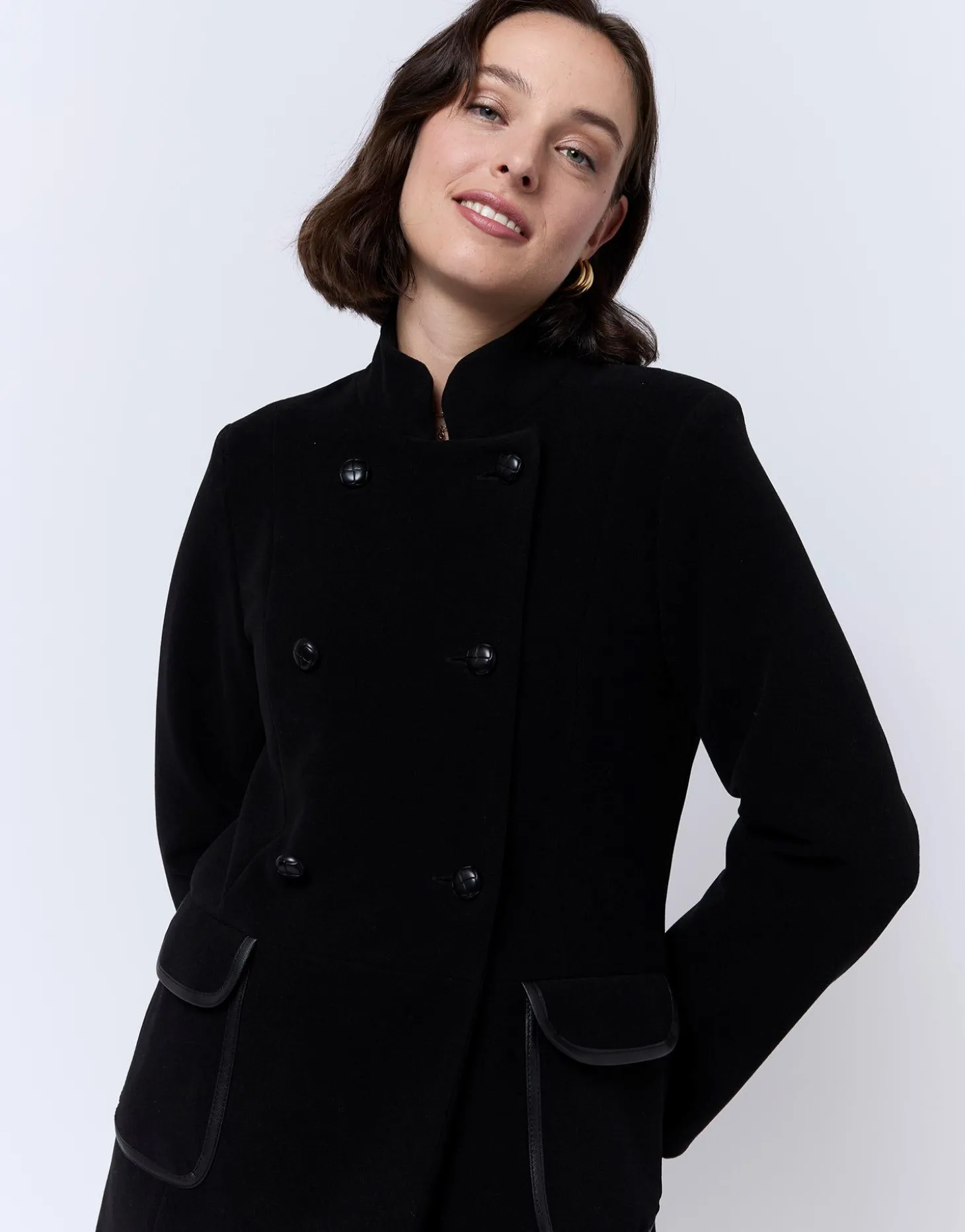 Manteau uni NOIR Femme
