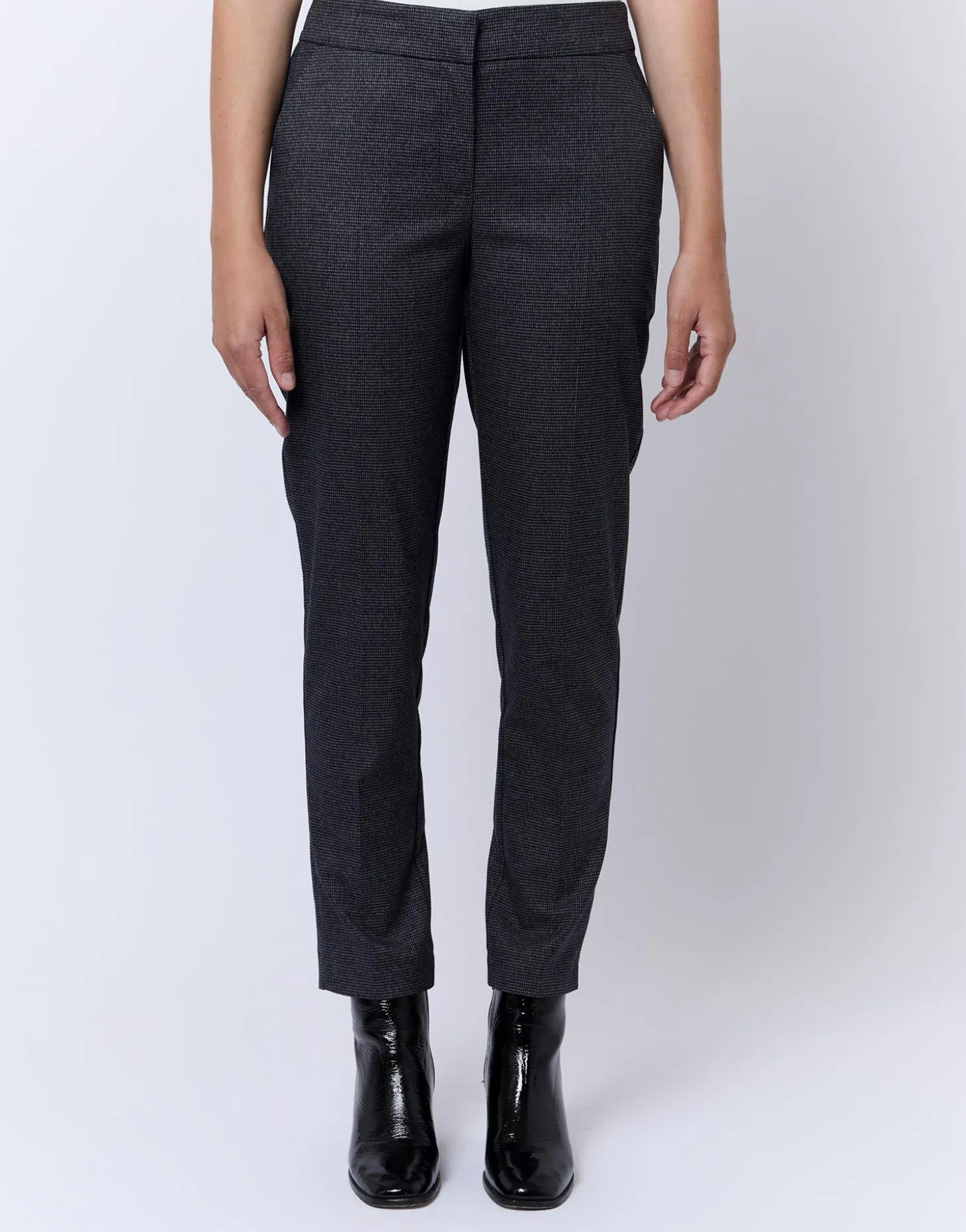 Pantalon 7/8 cigarette pied de puce MARINE Femme