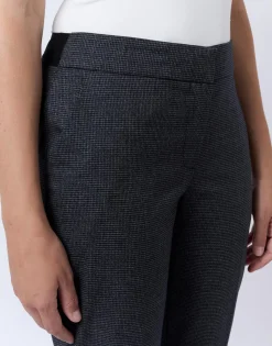 Pantalon 7/8 cigarette pied de puce MARINE Femme