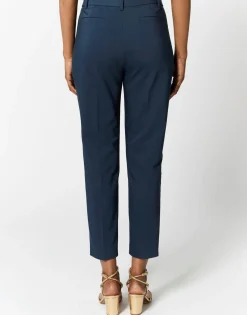 Pantalon 7/8 cigarette uni MARINE Femme