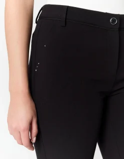 Pantalon 7/8 cigarette uni NOIR Femme