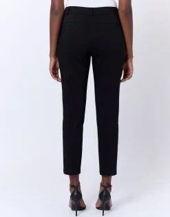 Pantalon 7/8 cigarette uni NOIR Femme