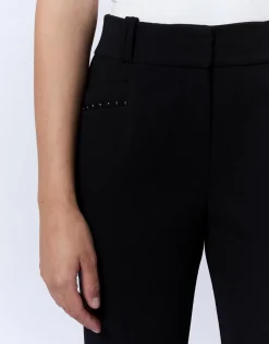 Pantalon 7/8 cigarette uni NOIR Femme