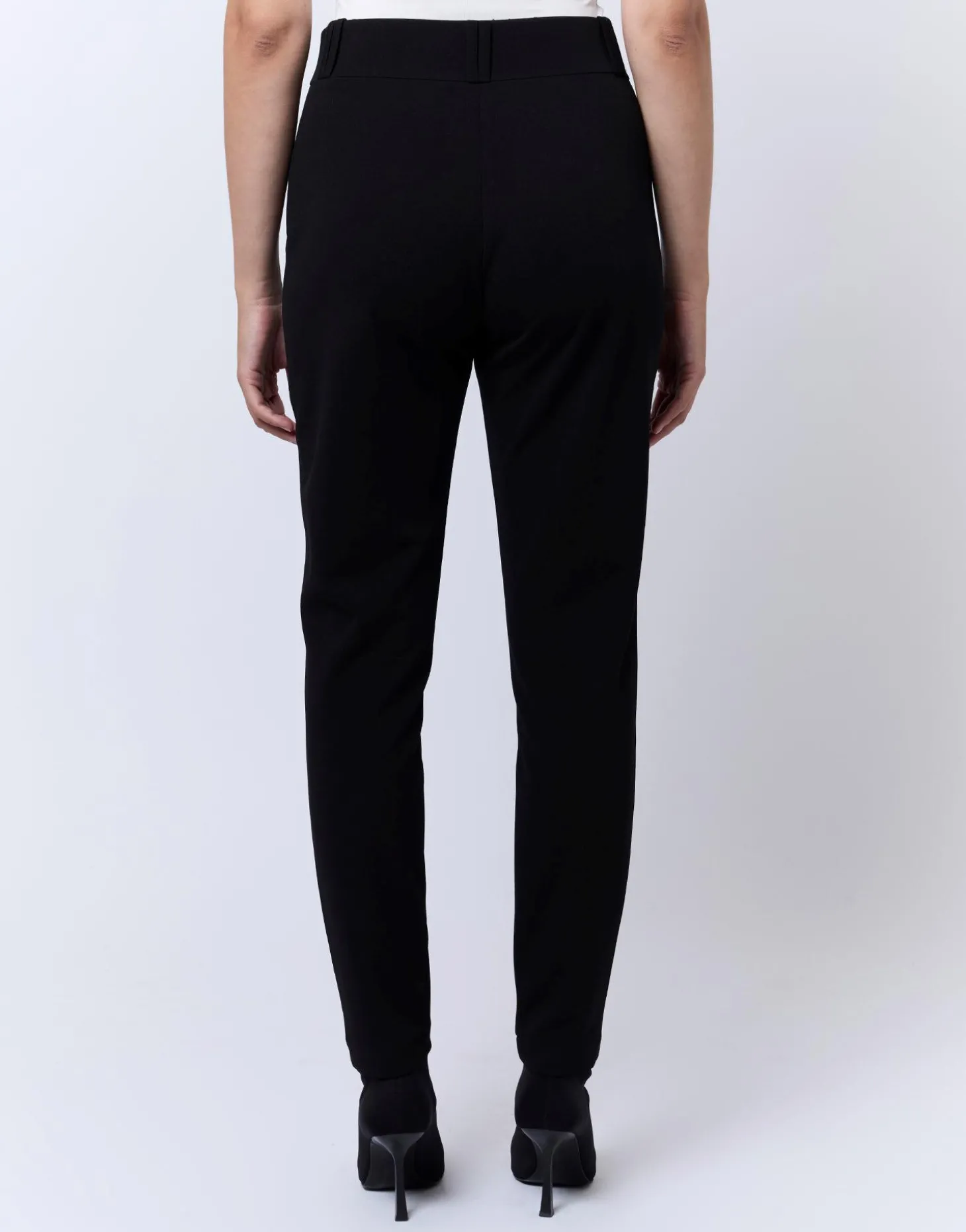 Pantalon 7/8 cigarette uni NOIR Femme