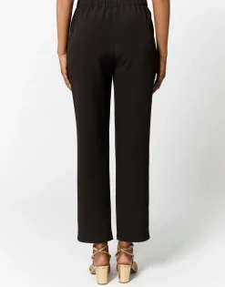 Pantalon 7/8 cigarette uni NOIR Femme