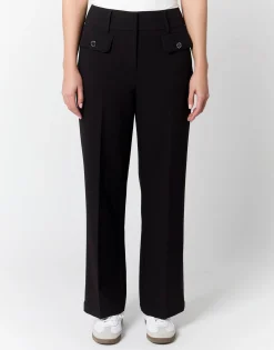 Pantalon 7/8 droit uni NOIR Femme