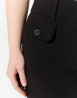 Pantalon 7/8 droit uni NOIR Femme