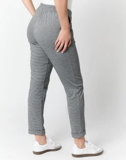 Pantalon 7/8 fuselé pied de puce ANTHRACITE Femme