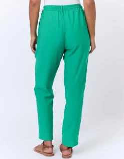 Pantalon 7/8 fuselé uni VERT Femme
