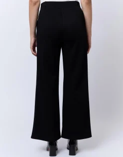 Pantalon 7/8 large uni NOIR Femme