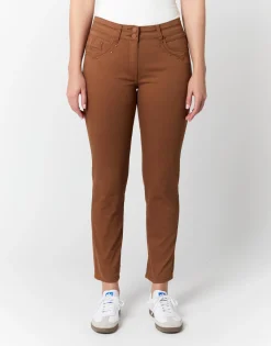 Pantalon 7/8 slim uni CAMEL Femme