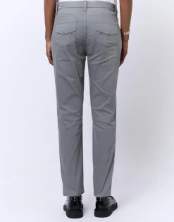 Pantalon 7/8 slim uni GRIS Femme