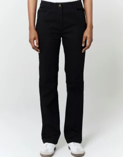 Pantalon long droit uni NOIR Femme