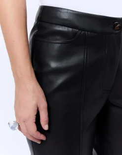 Pantalon long droit uni NOIR Femme