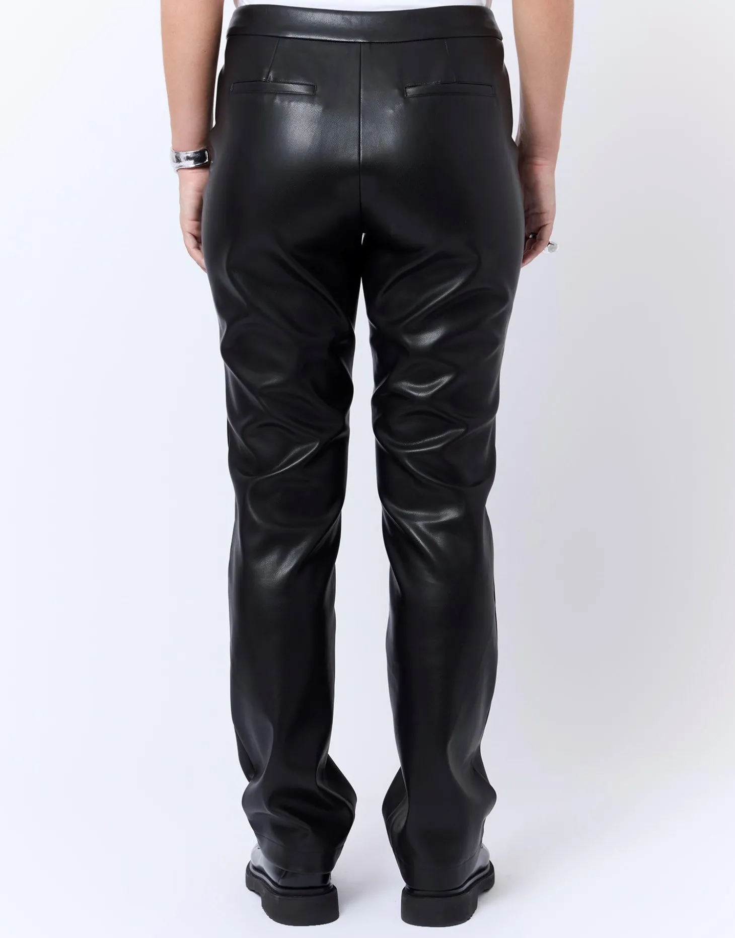 Pantalon long droit uni NOIR Femme