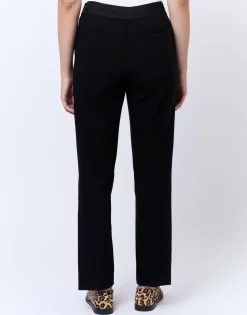 Pantalon long droit uni NOIR Femme