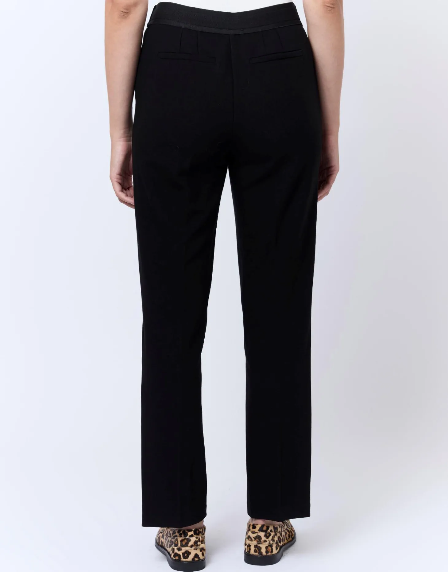Pantalon long droit uni NOIR Femme