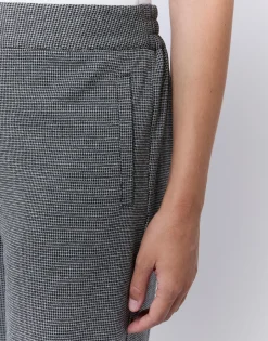 Pantalon long large pied de puce GRIS Femme
