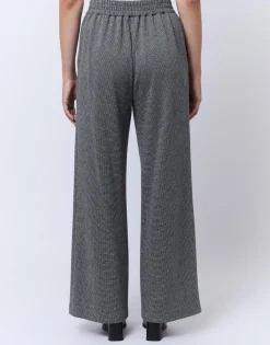Pantalon long large pied de puce GRIS Femme