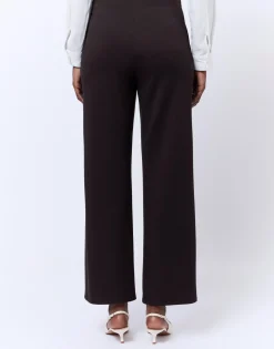 Pantalon long uni MARRON Femme
