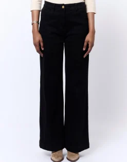 Pantalon long uni NOIR Femme