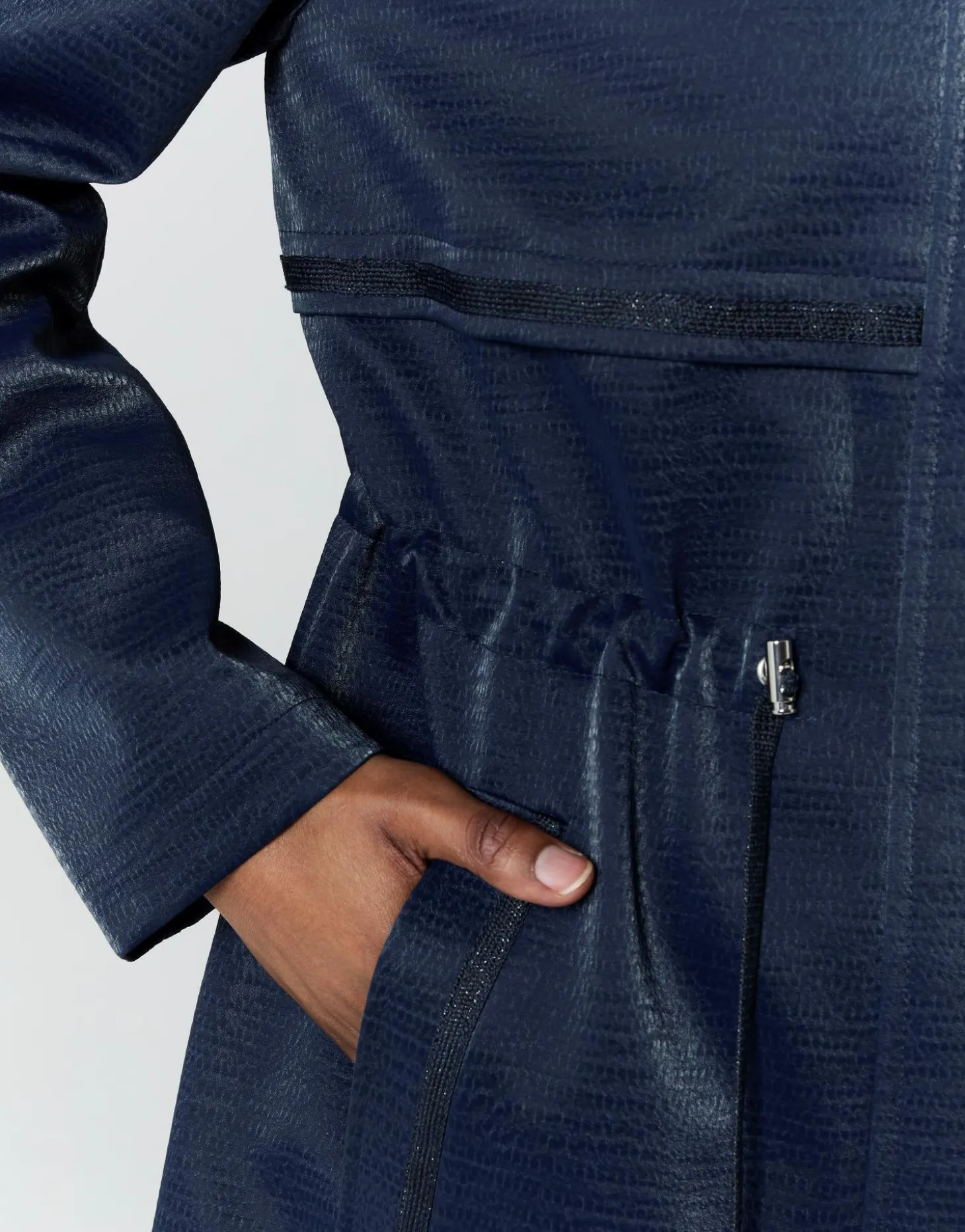 Parka mi-longue enduite MARINE Femme