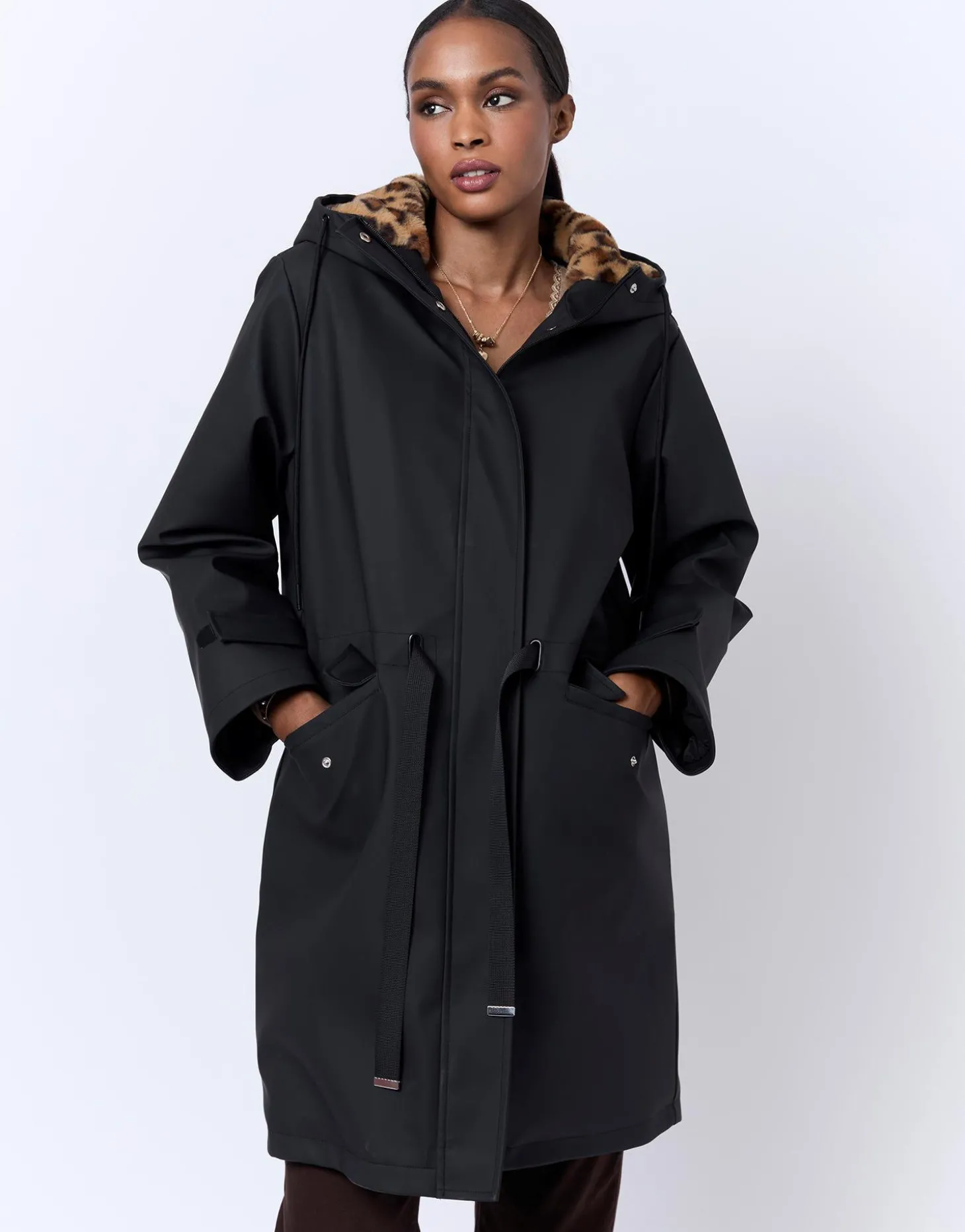 Parka mi-longue unie NOIR Femme