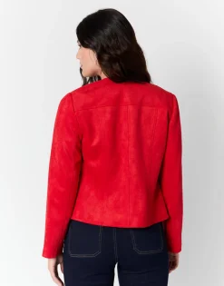 Perfecto court uni ROUGE Femme