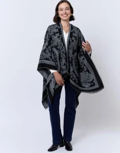 Poncho imprimé GRIS Femme