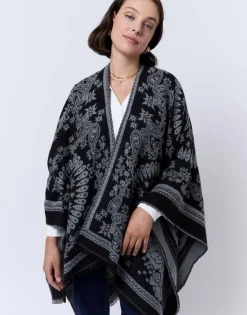 Poncho imprimé GRIS Femme