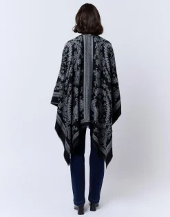 Poncho imprimé GRIS Femme