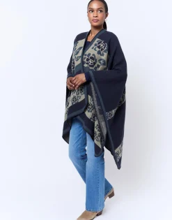 Poncho uni MARINE Femme