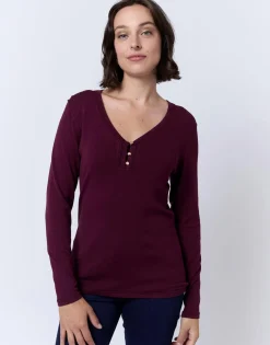 Pull fin uni BORDEAUX Femme