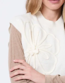 Pull fin uni ECRU Femme