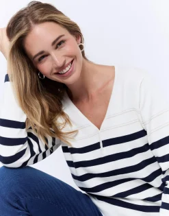 Pull marinière 100% coton rayé MARINE Femme