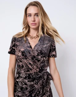 Robe courte bicolore NOIR