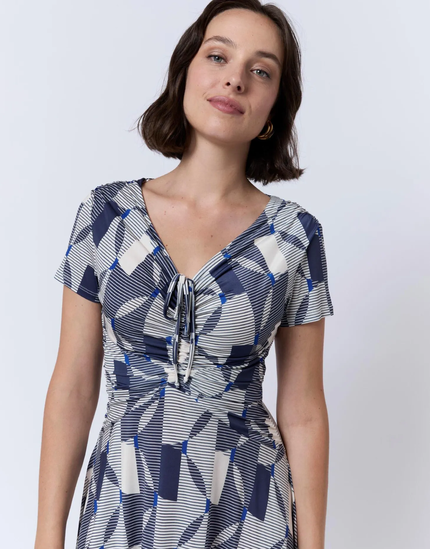 Robe courte imprimée BLEU