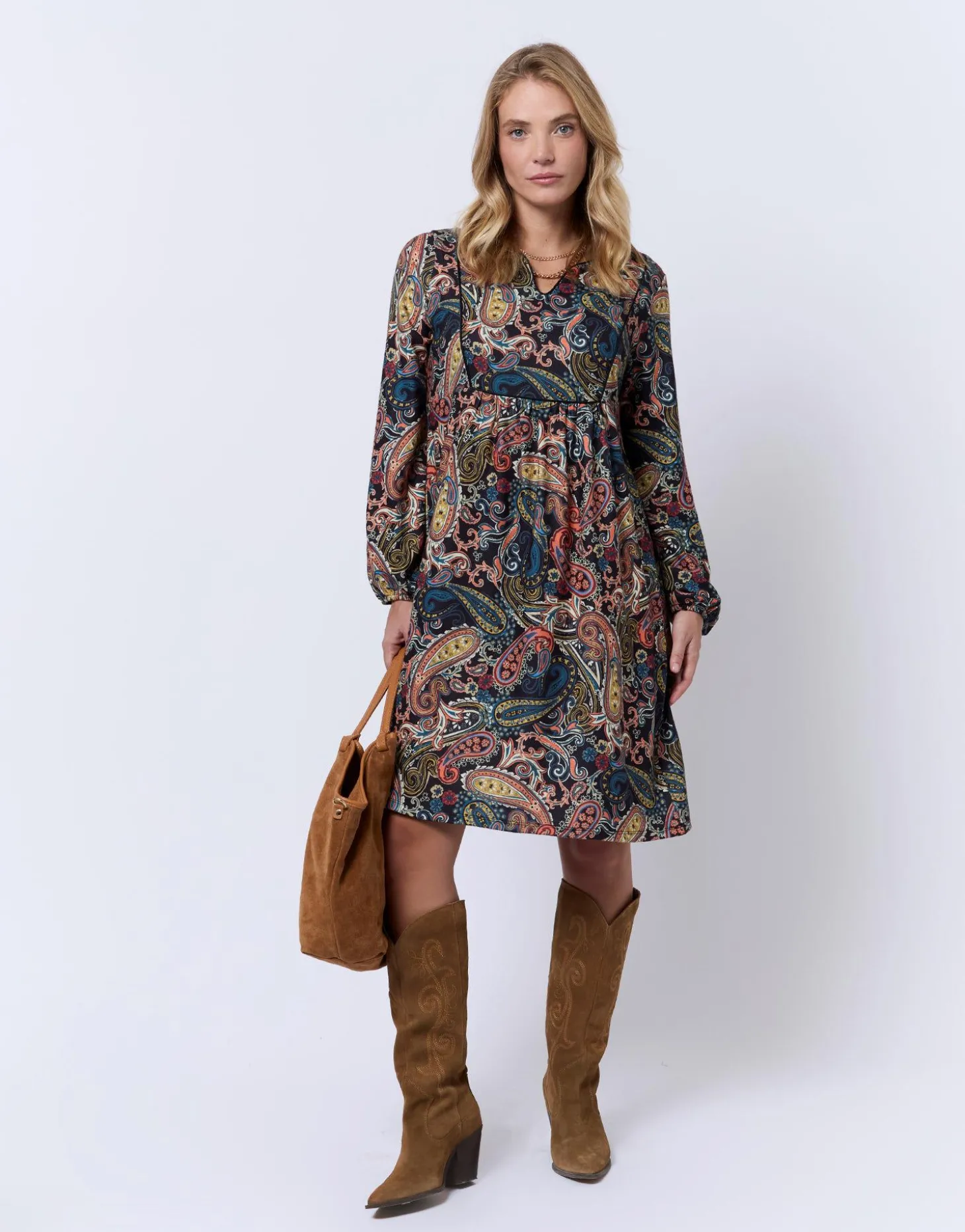 Robe courte imprimée MARINE