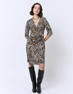 Robe courte imprimée NOIR