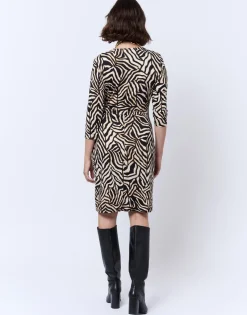Robe courte imprimée NOIR