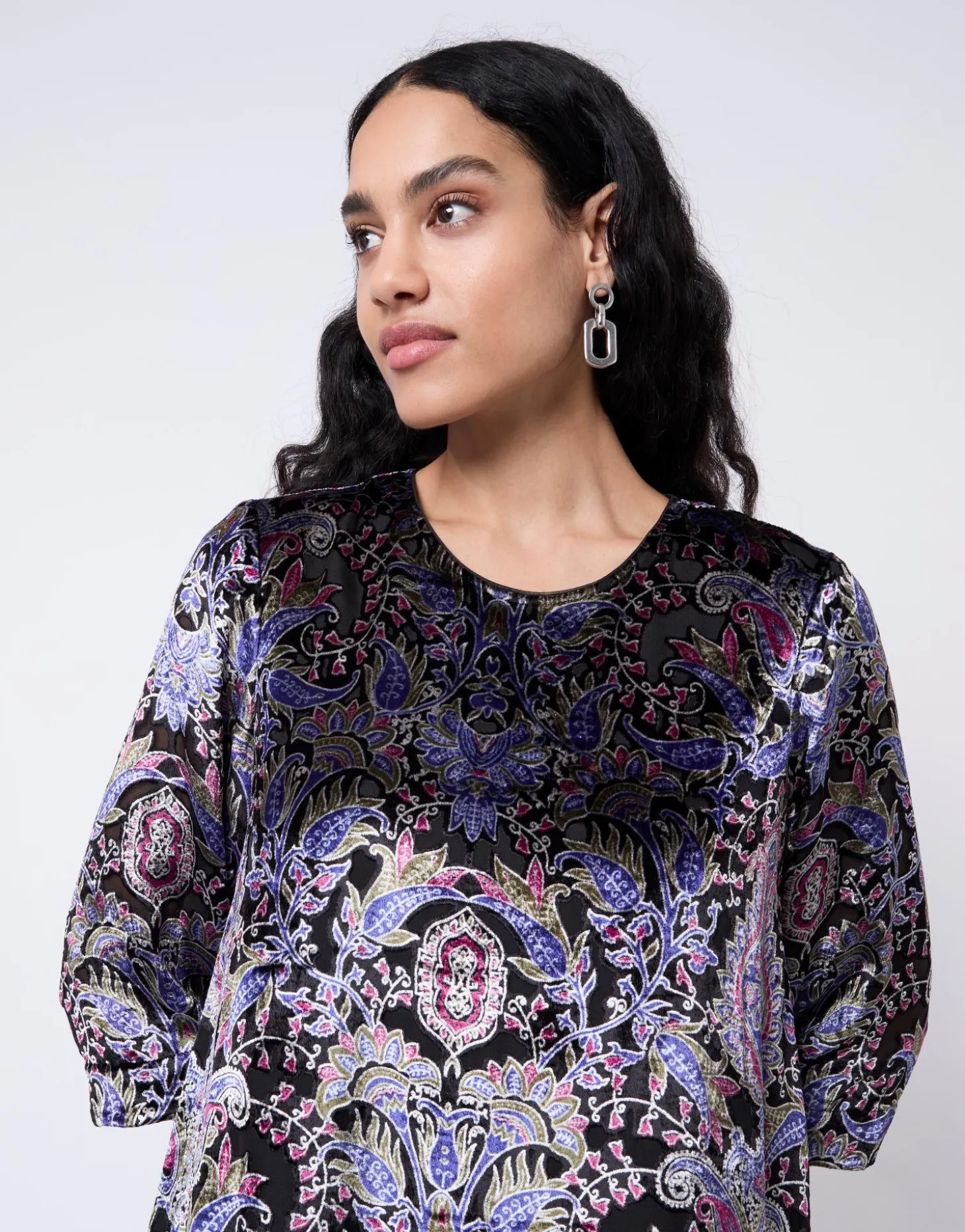 Robe courte imprimée NOIR